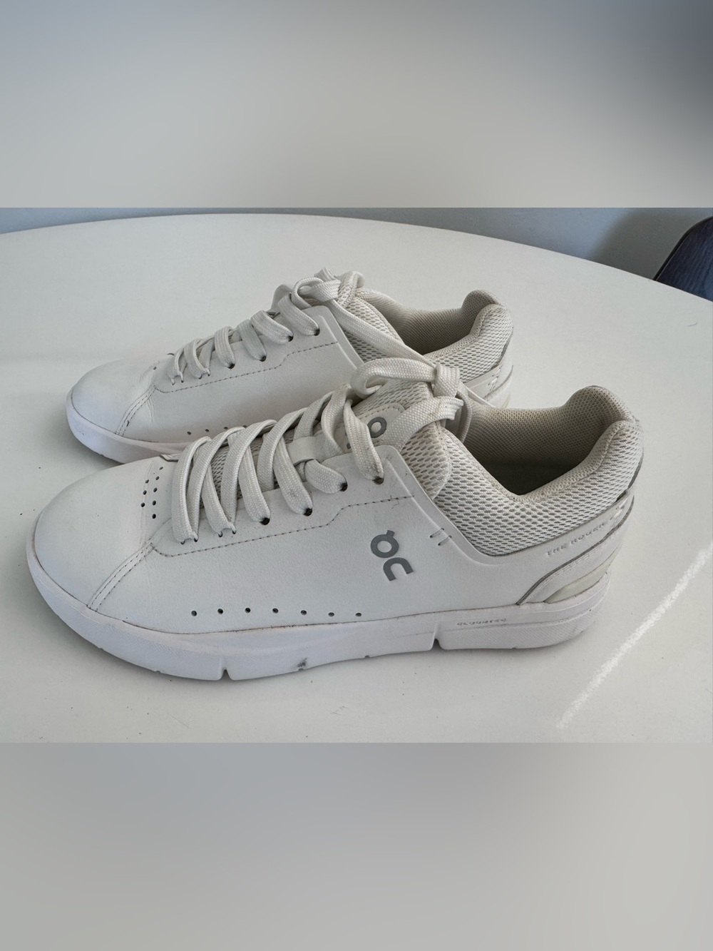 On White Low-Top Sneakers